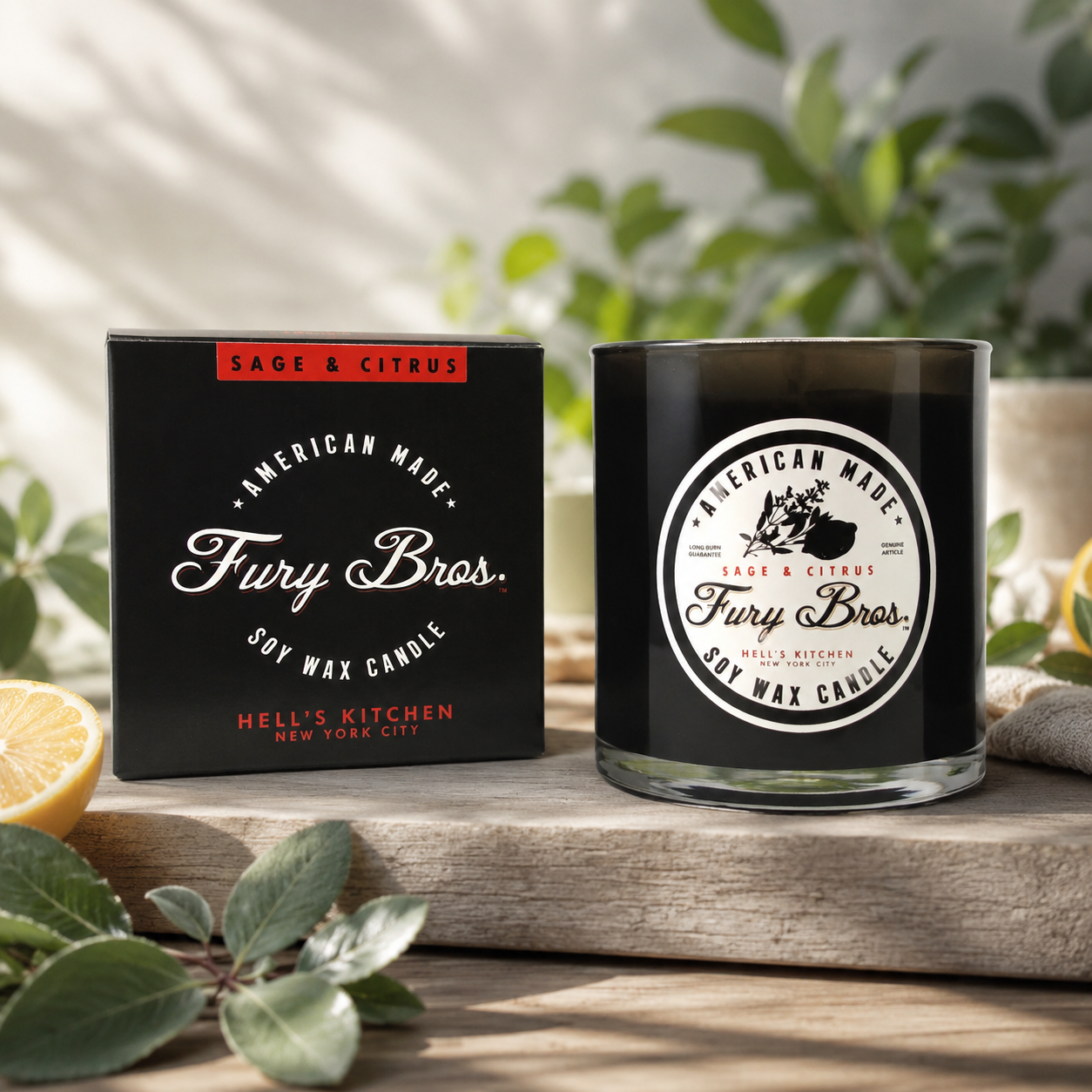 Fury Bros. 9oz Candle – Sage & Citrus
