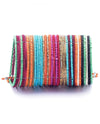 STACKABLE MULTI-COLORED BEADED CUFF BRACELET