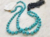 BEADED TURQUOISE NECKLACE WITH TASSEL