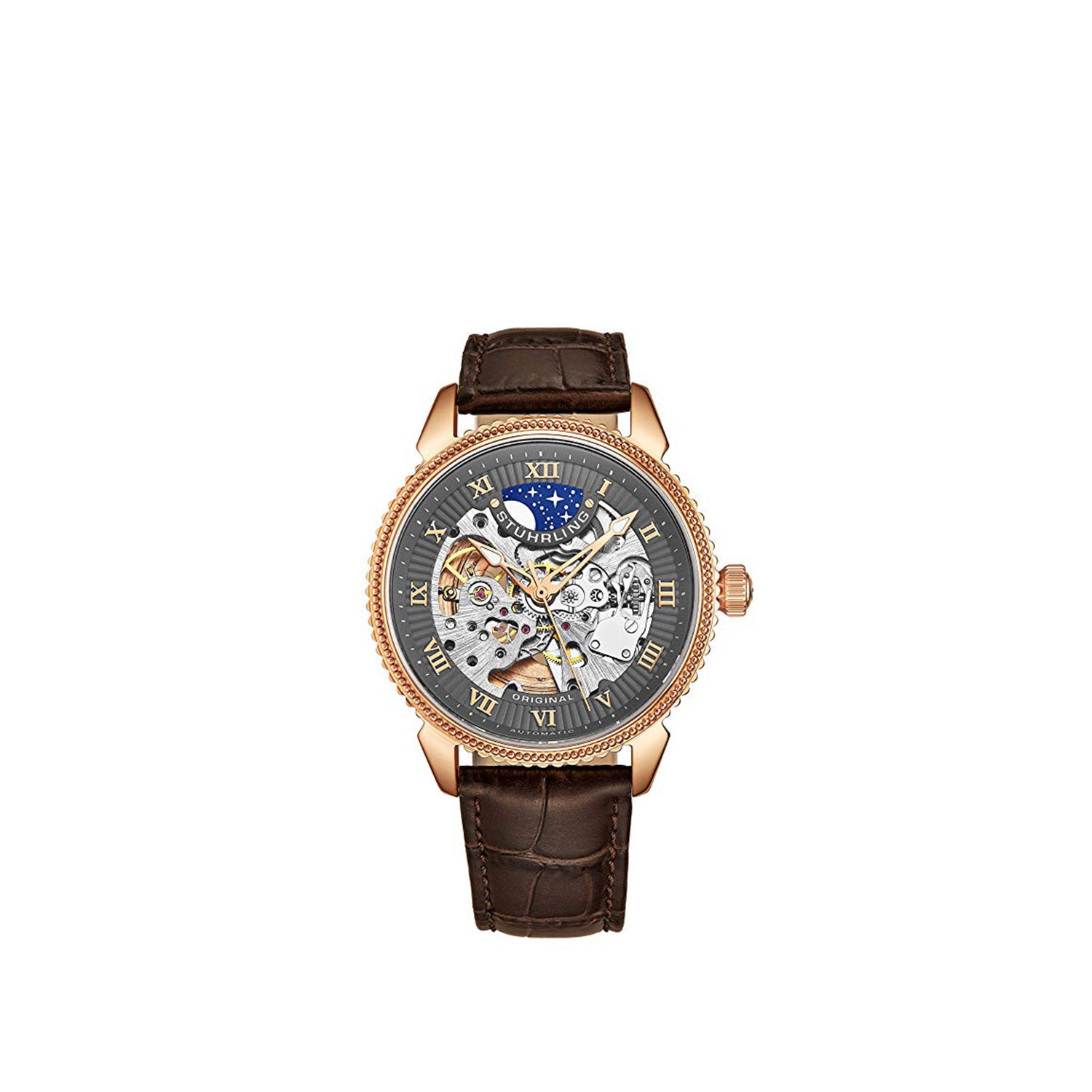 Stuhrling Original Men's 835.04 Special Reserve Analog Display Brown Watch