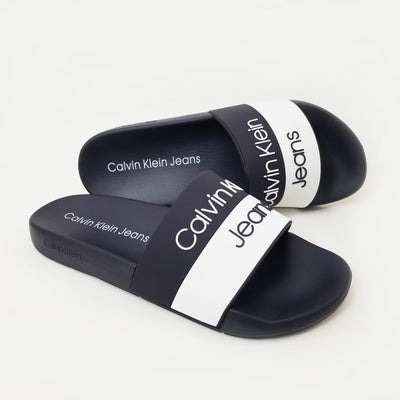 Calvin Klein Men's Aura Two-Tone Slide Sandals