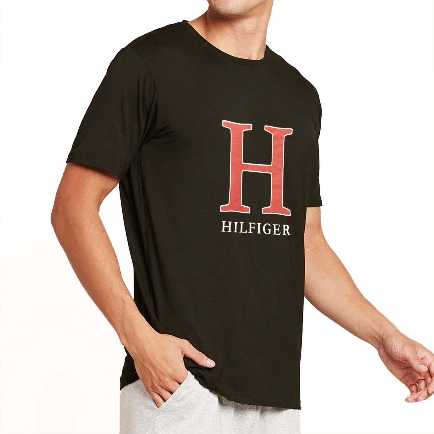 Tommy Hilfiger Men's Big H T-Shirt - Black - Life Soleil