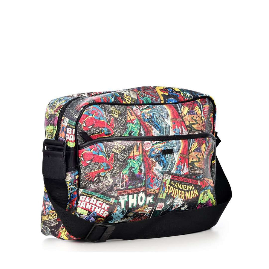 RETRO MARVEL COMICS ALLOVER PRINT MESSENGER BAG