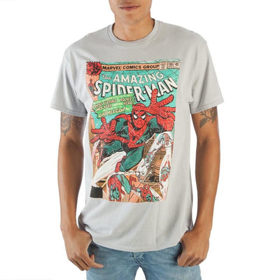 MARVEL'S SPIDER-MAN BOOK COVER GRAPHIC T-SHIRT W/ PRINTED BOX CASING