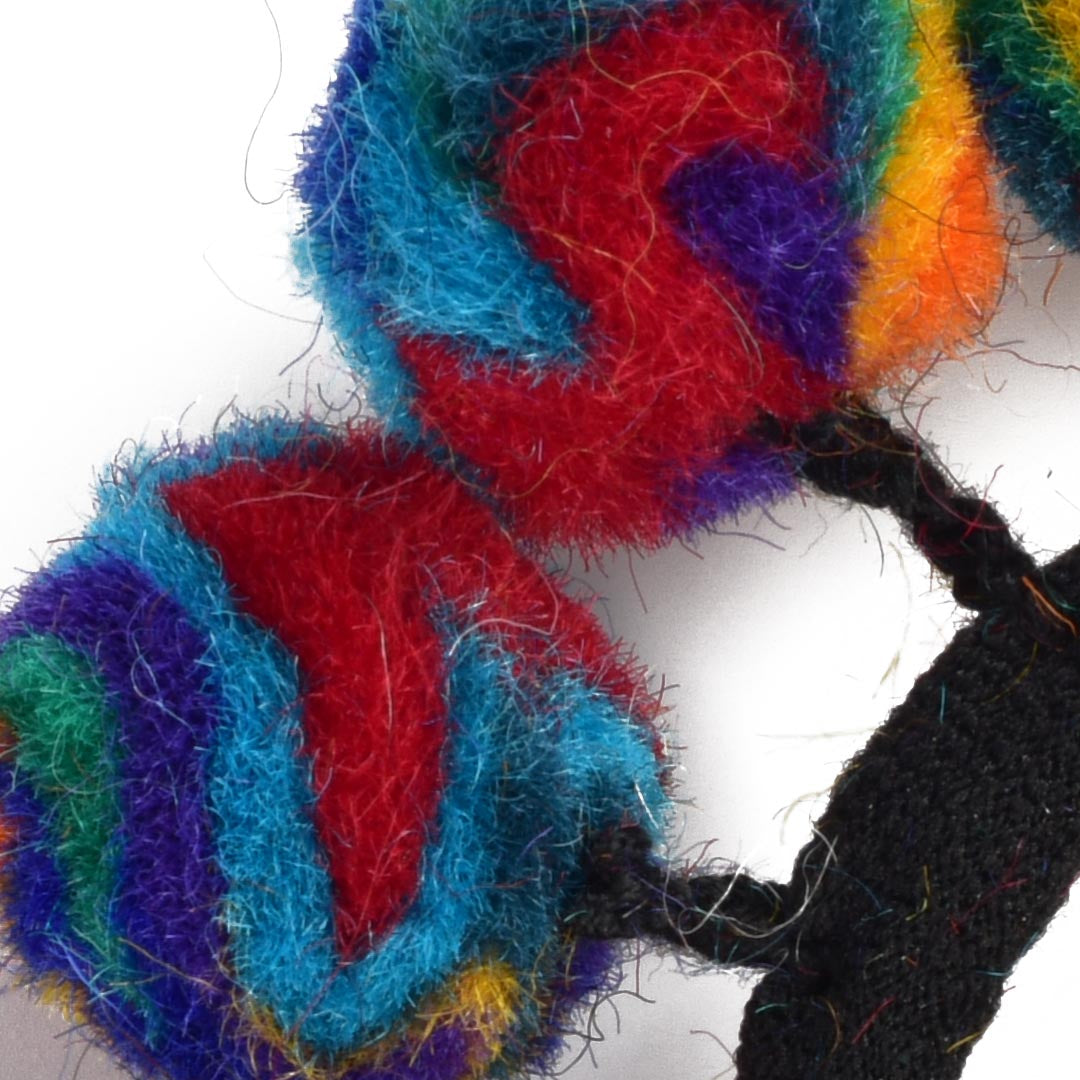 WOOL FELT GUMBALL HAIR SCRUNCHIE