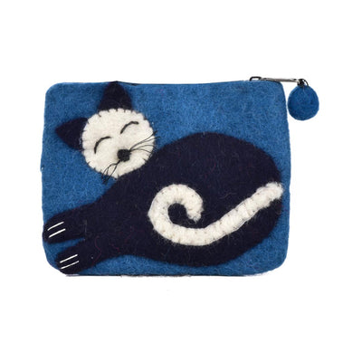 KITTY  WOOL FELT COIN PURSE