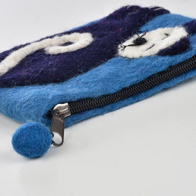 KITTY  WOOL FELT COIN PURSE