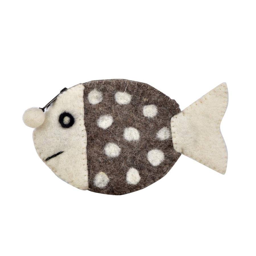 FISHY WOOL FELT COIN PURSE