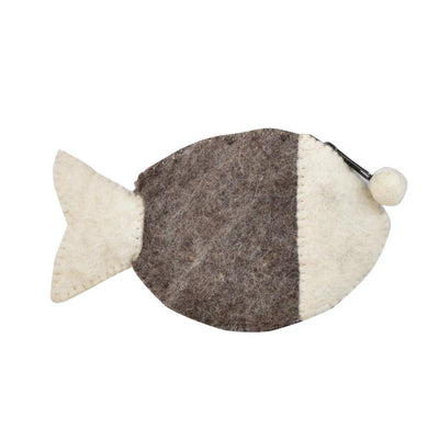 FISHY WOOL FELT COIN PURSE