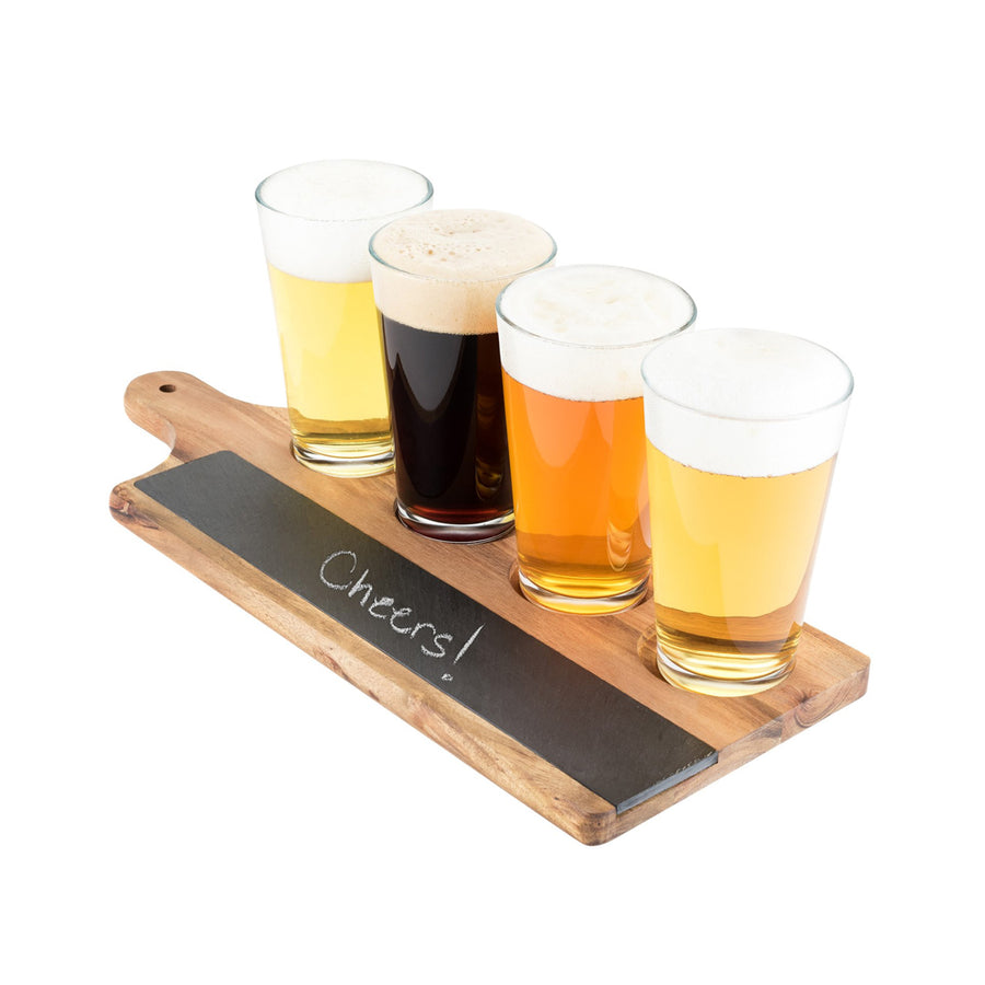 FOSTER AND RYE ACACIA & SLATE BEER FLIGHT BOARD