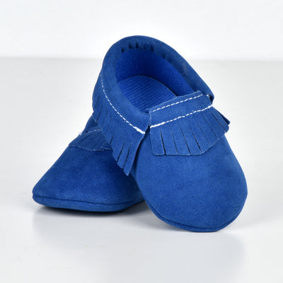 EMERSON AND FRIENDS SUEDE BABY MOCCASINS