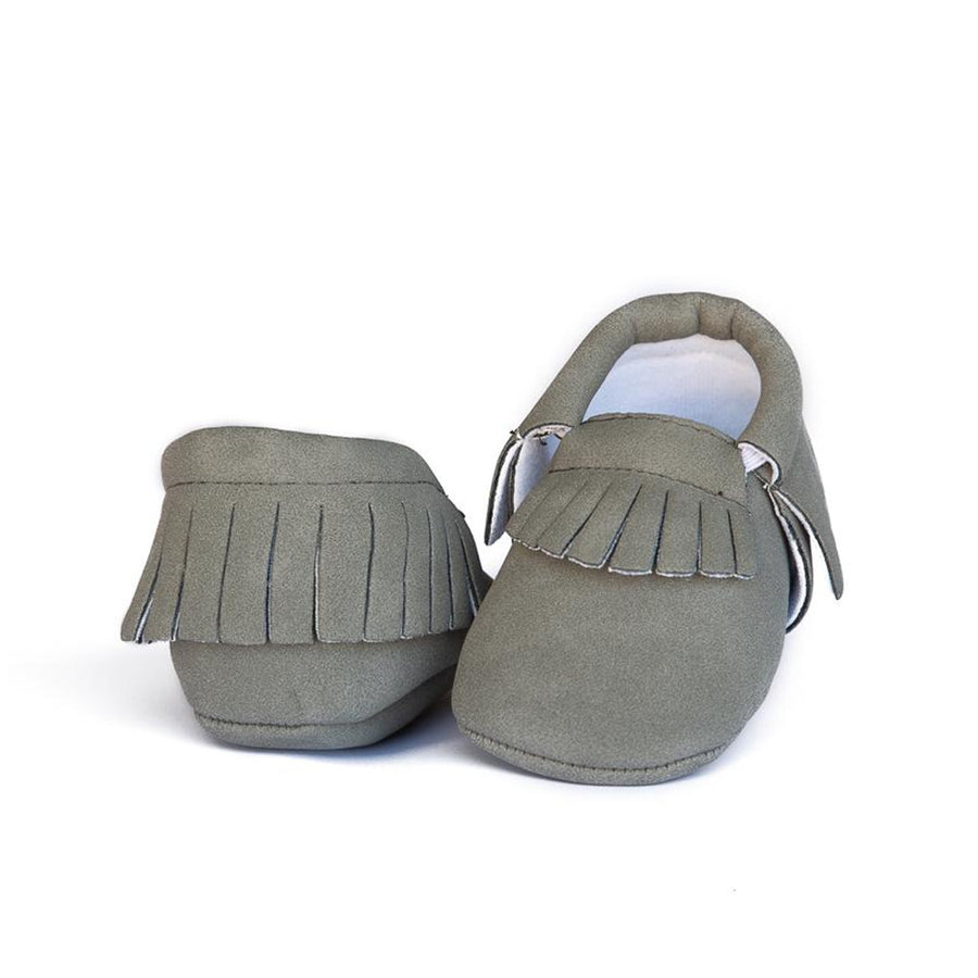 EMERSON AND FRIENDS SUEDE BABY MOCCASINS