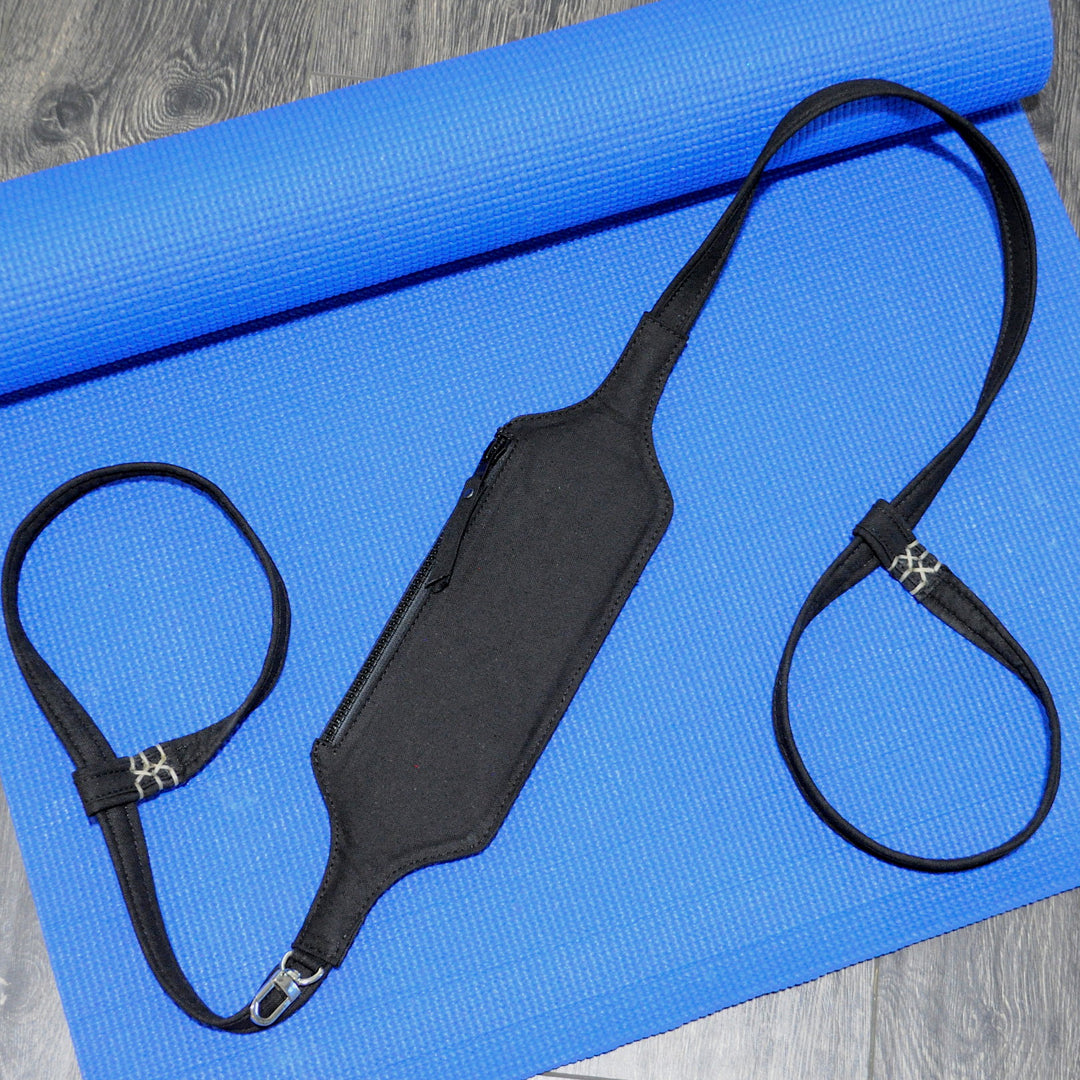 JAVIN BLACK LEATHER YOGI MAT STRAP