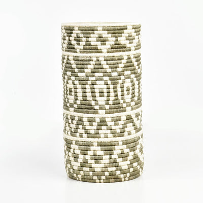 KAZI TALL LIGHT TAUPE DIYAMA VASE