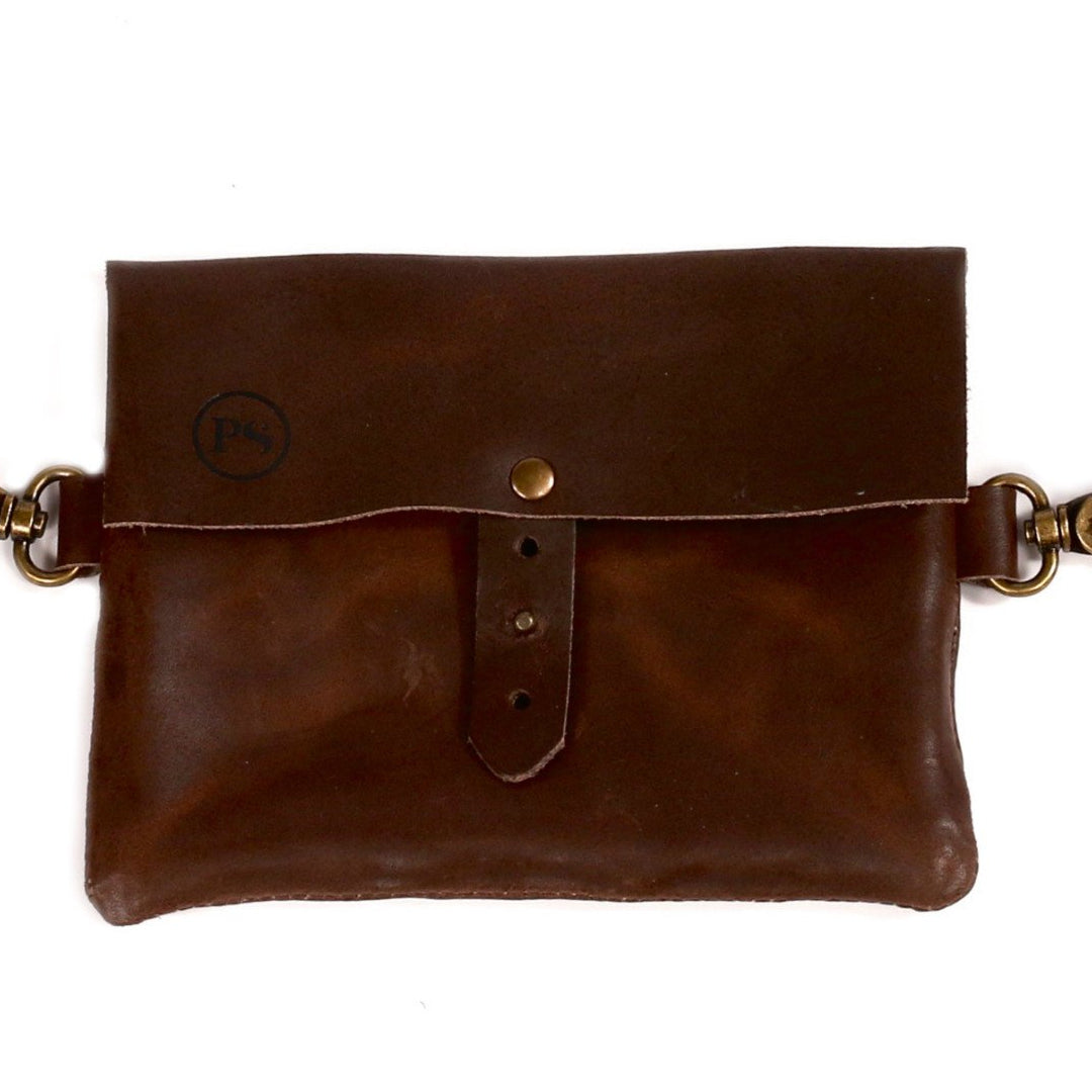 PRETTY SIMPLE LEATHER FESTIVAL BAG IN BROWN