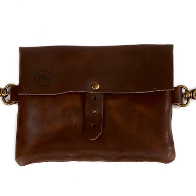 PRETTY SIMPLE LEATHER FESTIVAL BAG IN BROWN