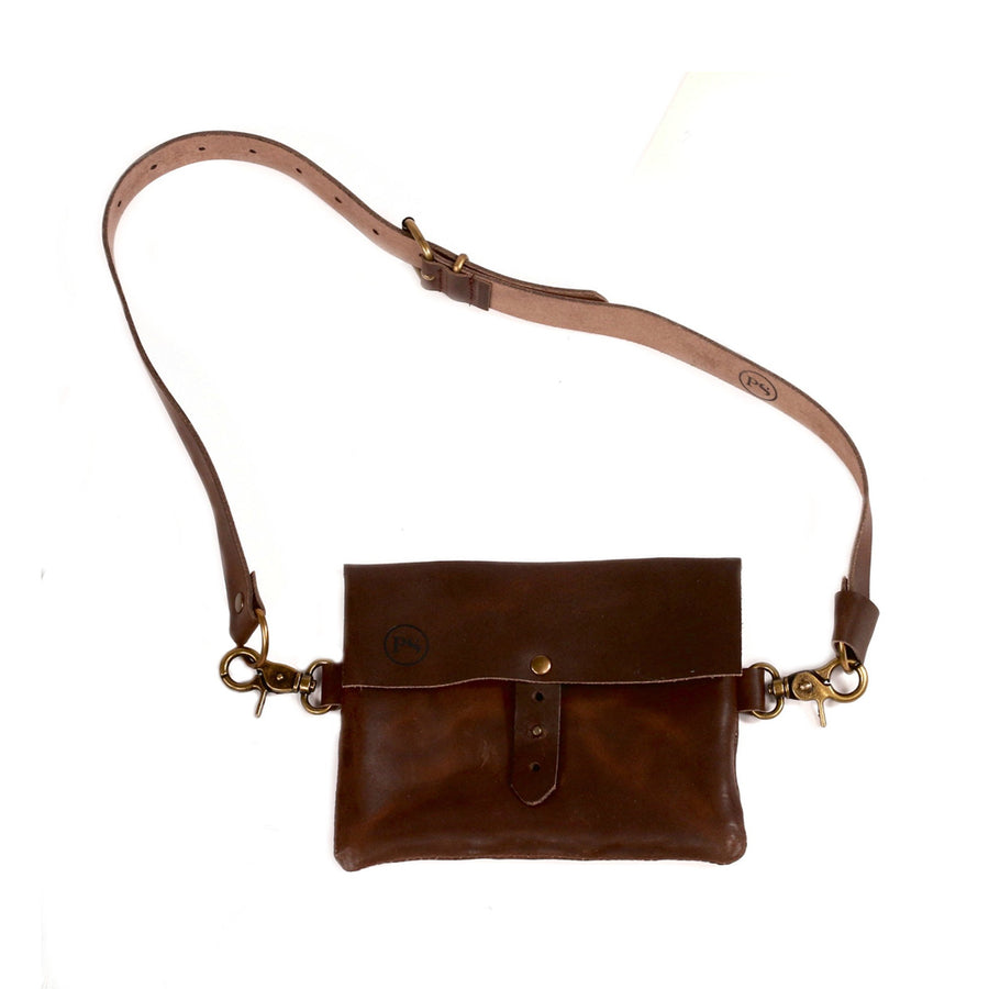 PRETTY SIMPLE LEATHER FESTIVAL BAG IN BROWN