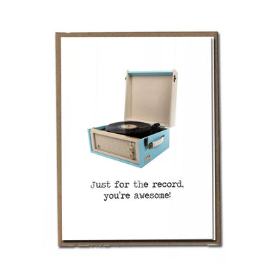 FLY PAPER PRODUCTS "JUST FOR THE RECORD. YOU'RE AWESOME!" CARD