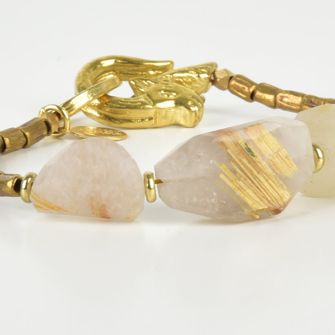 WE DREAM IN COLOR RUTILATED QUARTZ BRACELET