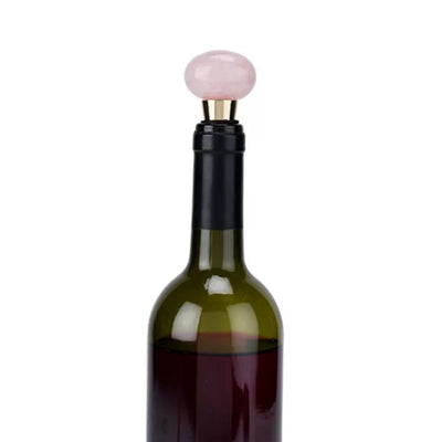 GARDEN PARTY ROSE QUARTZ BOTTLE STOPPER