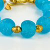 WE DREAM IN COLOR CERULEAN RECYCLED GLASS BRACELET