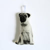 SILKSCREEN PUG ORNAMENT