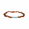 RAW AMBER AND TURQUOISE HOWLITE NECKLACE- KIDS