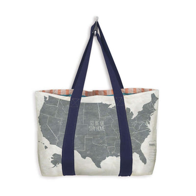 MIXT STUDIO REVERSIBLE US MAP TRAVEL TOTE