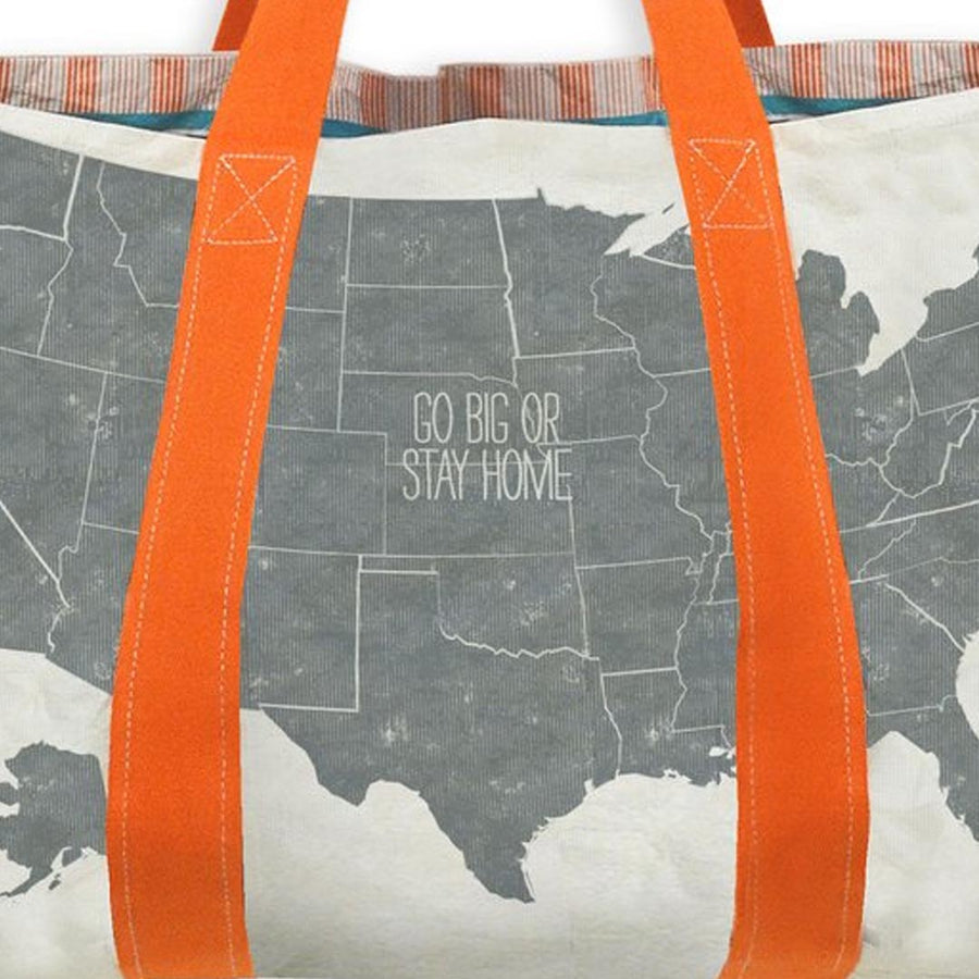 MIXT STUDIO REVERSIBLE US MAP TRAVEL TOTE