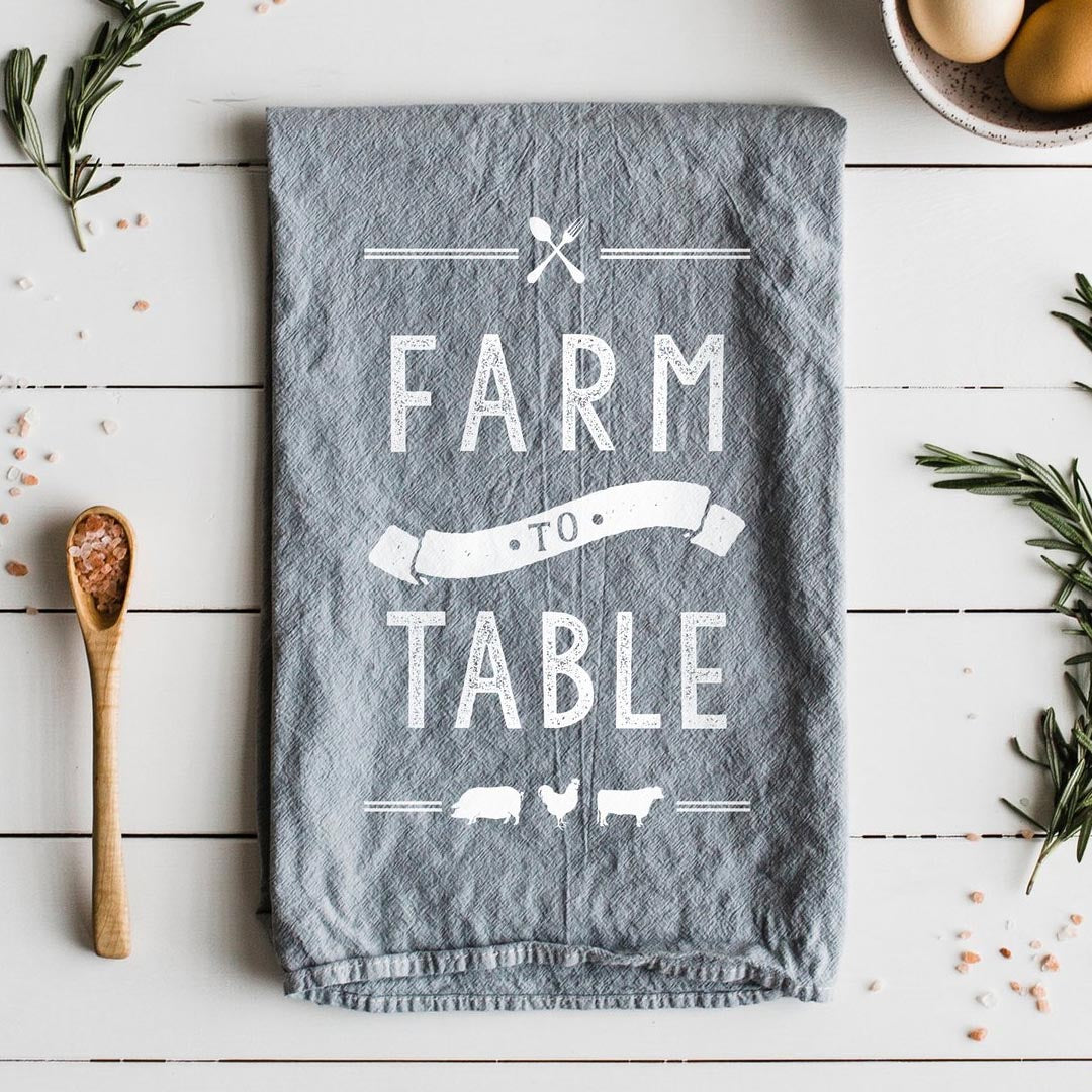 THE OYSTER’S PEARL FARM TO TABLE TEA TOWEL