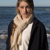 FOXTAIL CASHMERE SCARF IN CREAM