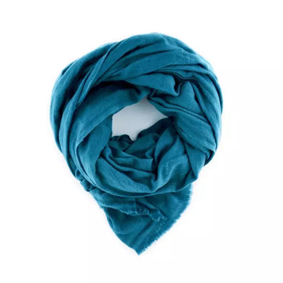 FOXTAIL CASHMERE SCARF IN TEAL