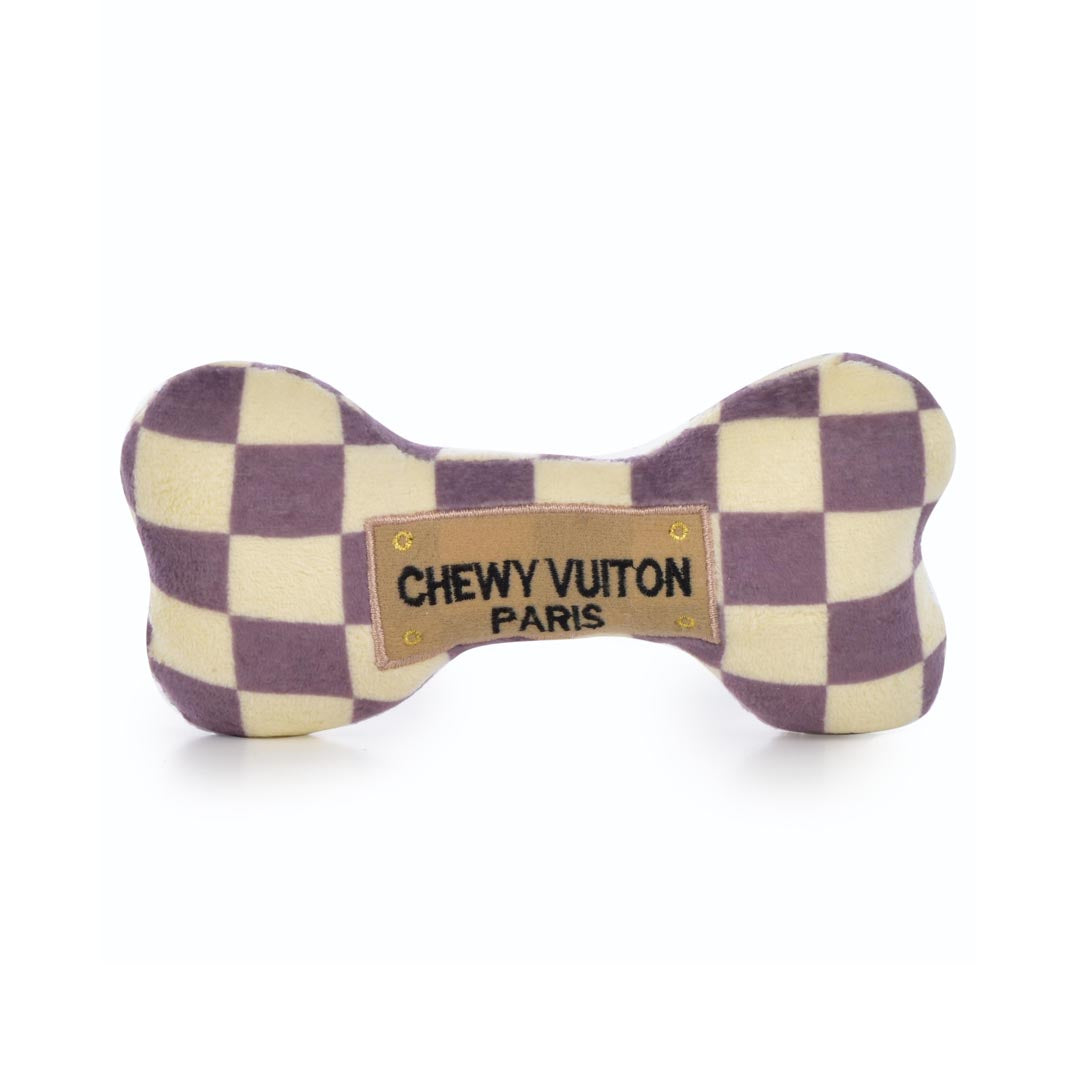 Chewy Vuiton Chic: Parody Designer Plush Dog Toys for Stylish Pups