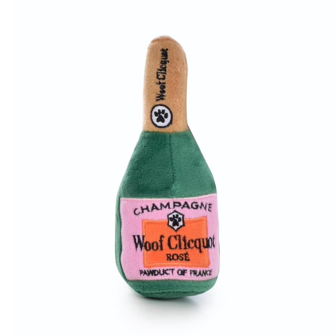 WOOF CLICQUOT CHAMPAGNE SQUEAK PLUSH DOG TOY Life Soleil