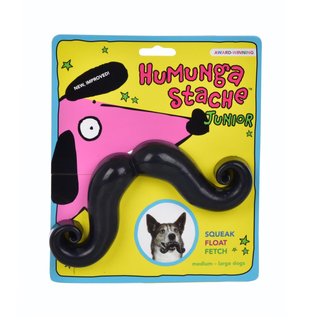 HUMUNGA STACHE SQUEAK FLOAT FETCH DOG TOY