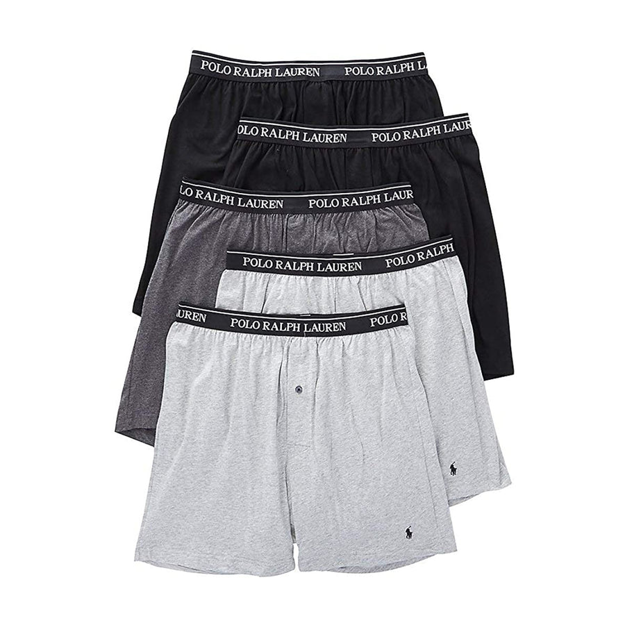 POLO RALPH LAREN MEN'S CLASSIC FIT WITH WICKING 5-PACK BOXERS