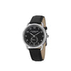 Stuhrling 207.02 Cuvette Decor Swiss Quartz Leather Strap Black Mens Watch