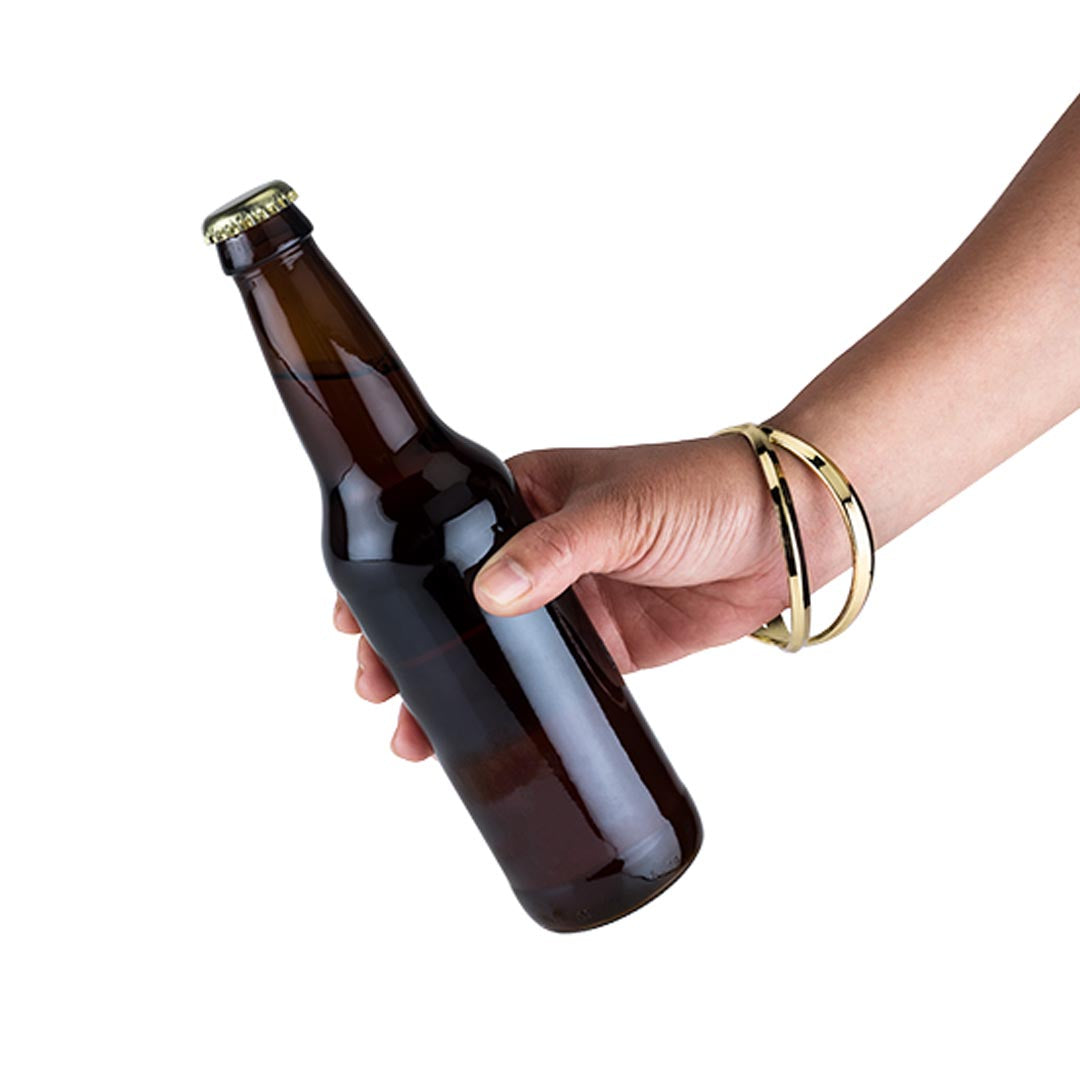 BLUSH  GOLD CRISS CROSS BRACELET BOTTLE OPENER