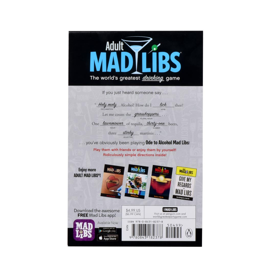 ODE TO ALCOHOL MAD LIBS: ADULT MAD LIBS