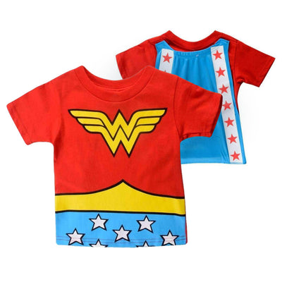 DC COMICS WONDER WOMAN TODDLER CAPED LOGO T-SHIRT